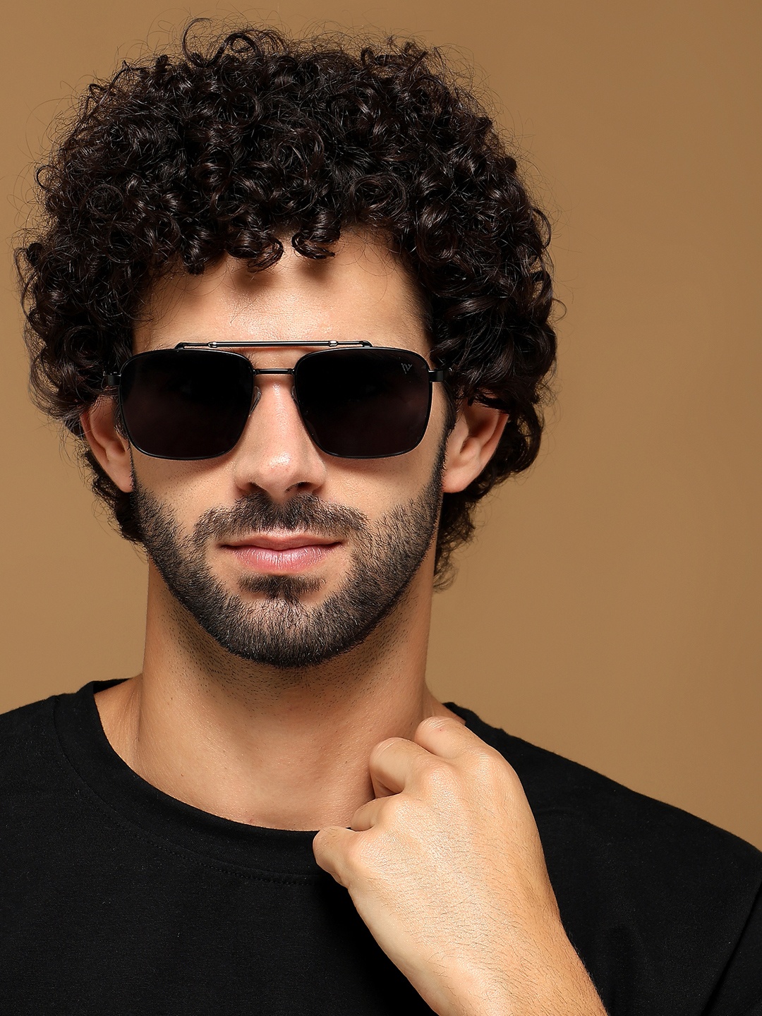 

Voyage Unisex Wayfarer Sunglasses with UV Protected Lens, Black