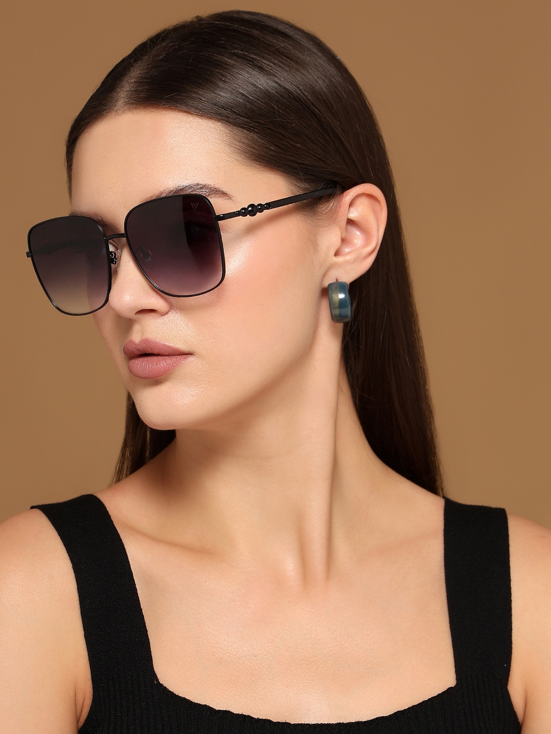 

Voyage Unisex Square Sunglasses with UV Protected Lens, Grey