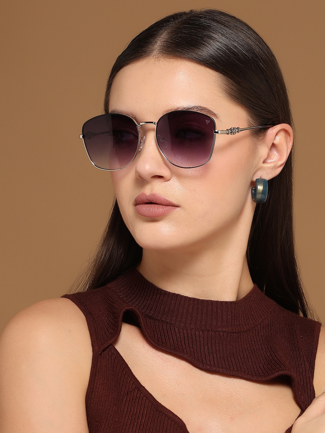 

Voyage Women Oversized Sunglasses with UV Protected Lens, Grey