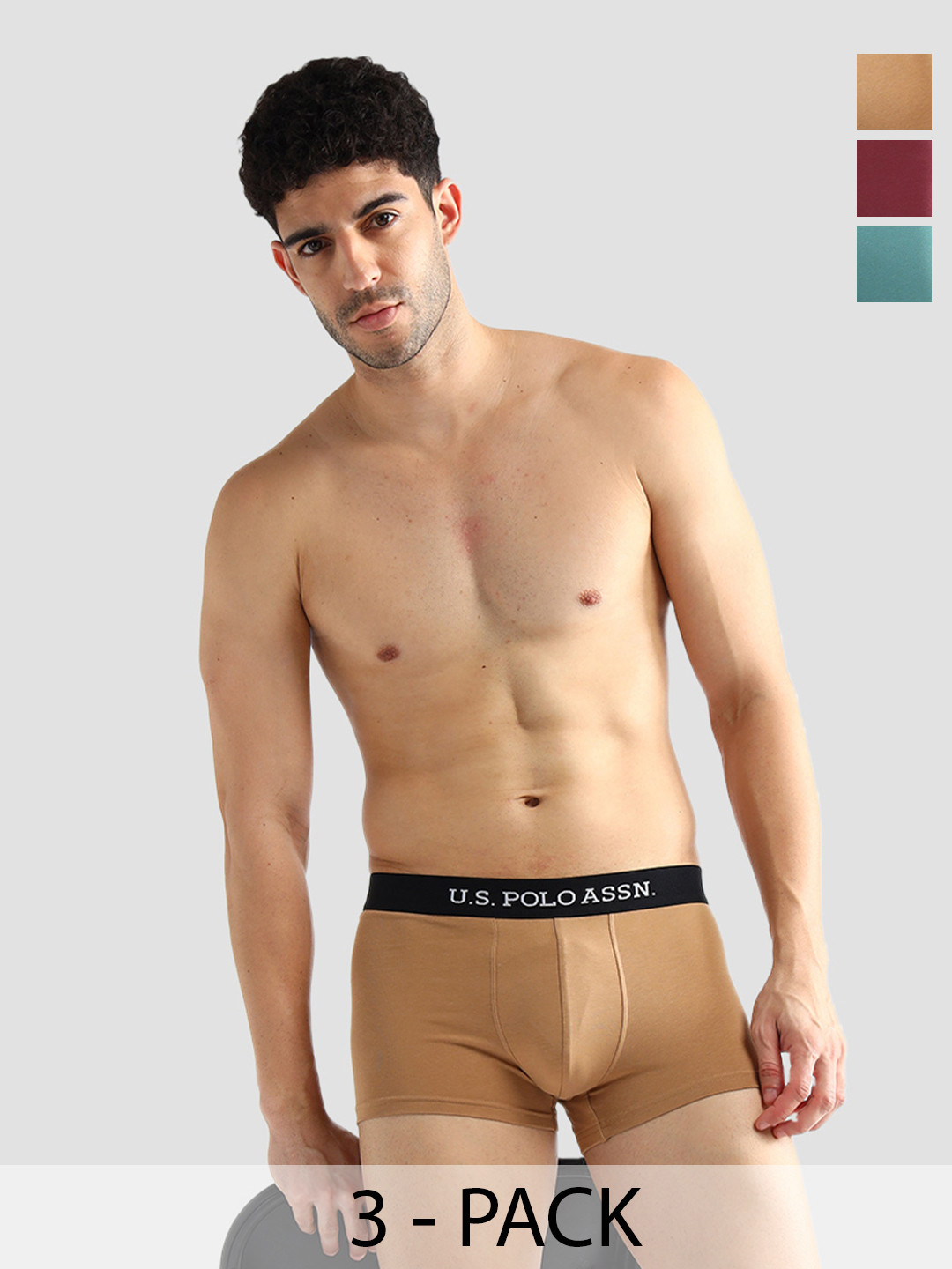 

U.S. Polo Assn. Pack Of 3 Short Trunk - OET13-DPF-P3, Brown