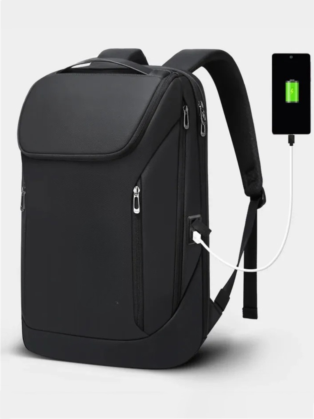

Martucci Men Backpack with Anti-Theft, Black