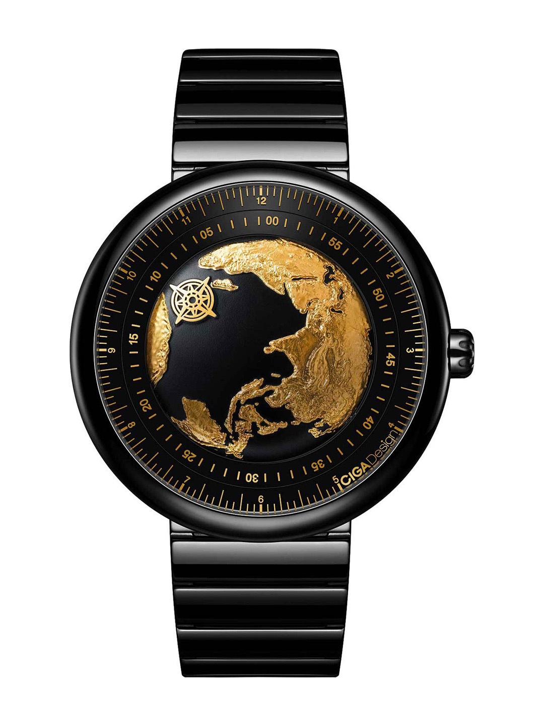 

CIGA Design Men Dial & Ceramic Straps Analogue Motion Powered Watch U031-BG01-W6B7B, Black