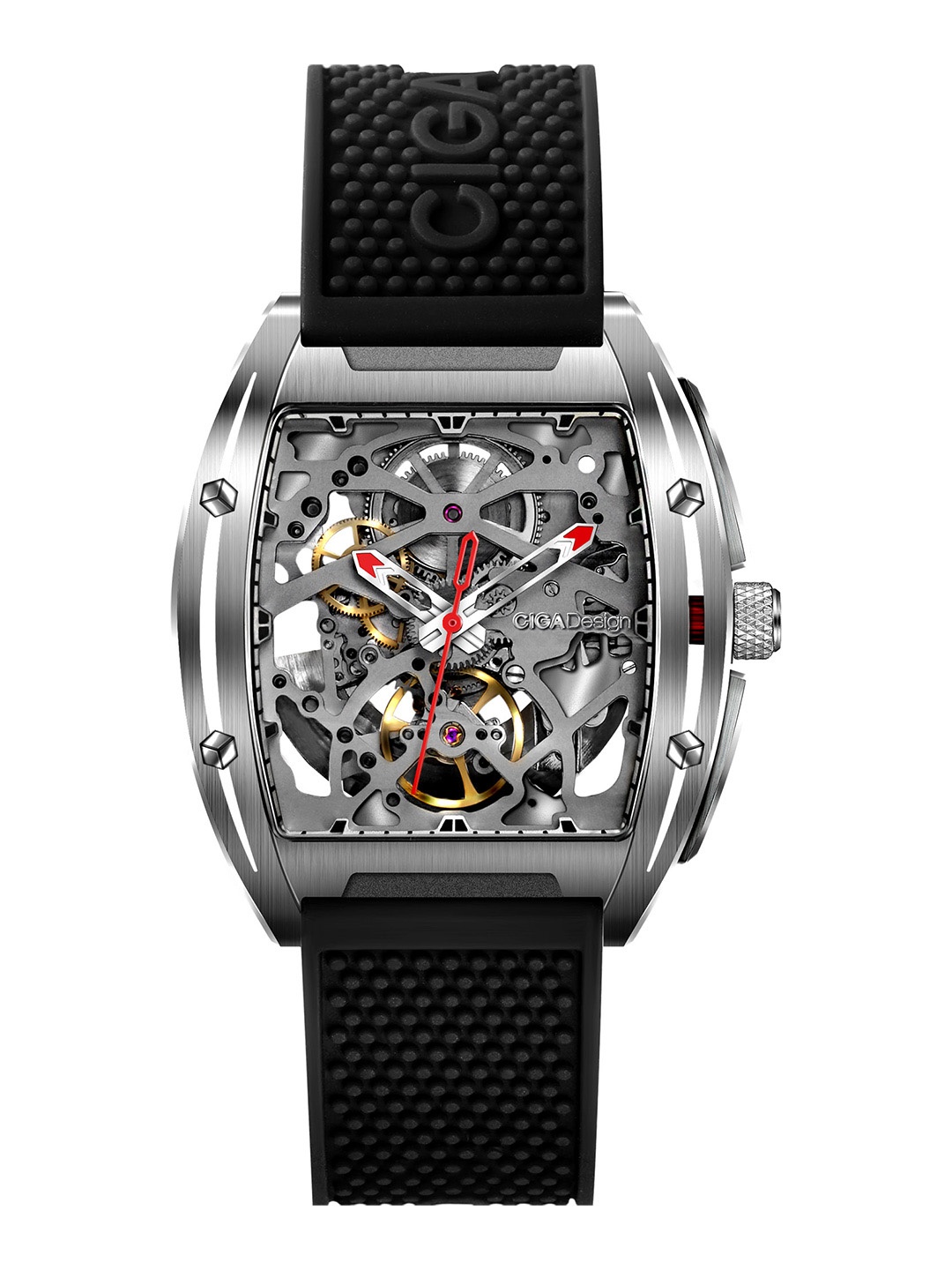 

CIGA Design Men Dial & Straps Analogue Automatic Motion Powered Watch Z031-SISI-W15BK, Silver