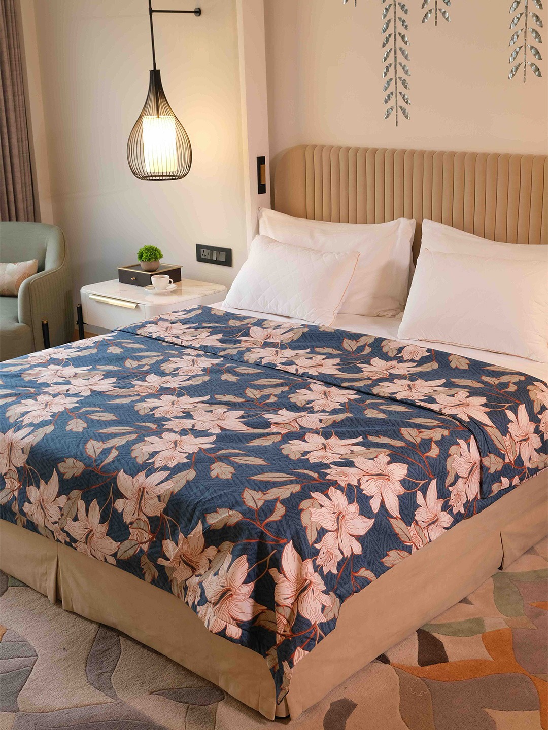 

Pure Decor King Size Comforter Blanket for Double Bed 2.23 m x 2.36 m, Blue