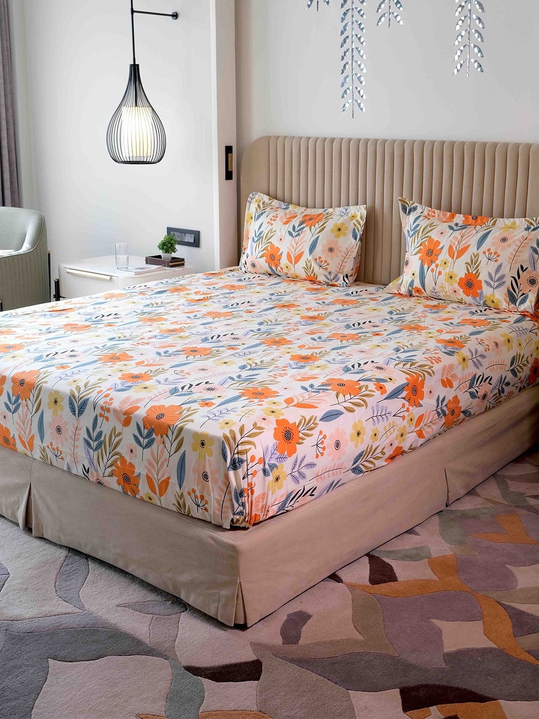 

Pure Decor King Size Double Bed Bedsheet With 2 Pillow Covers 108in X 108in,274cm X 274cms, White