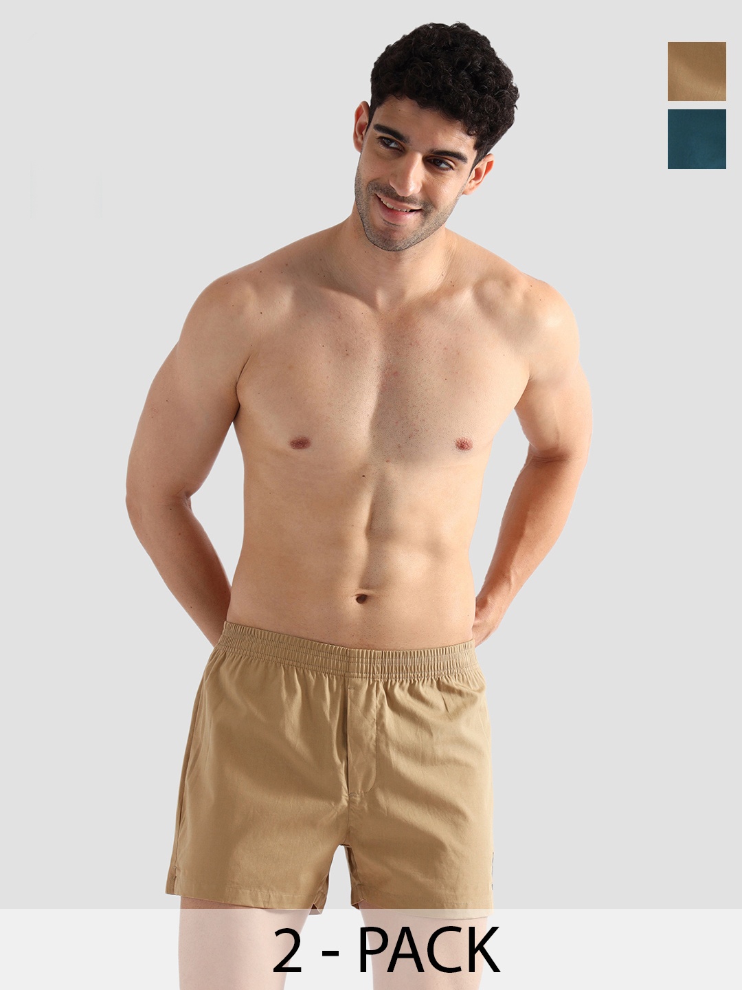 

U.S. Polo Assn Pack Of 2 Pure Cotton Boxers OEX08-BF0-P2, Teal