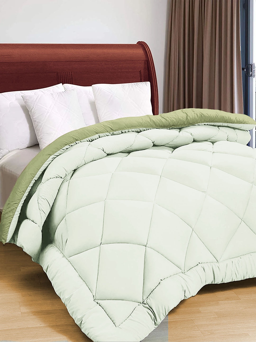 

bsb home Green Microfiber Mild Winter 210 GSM Single Bed Comforter