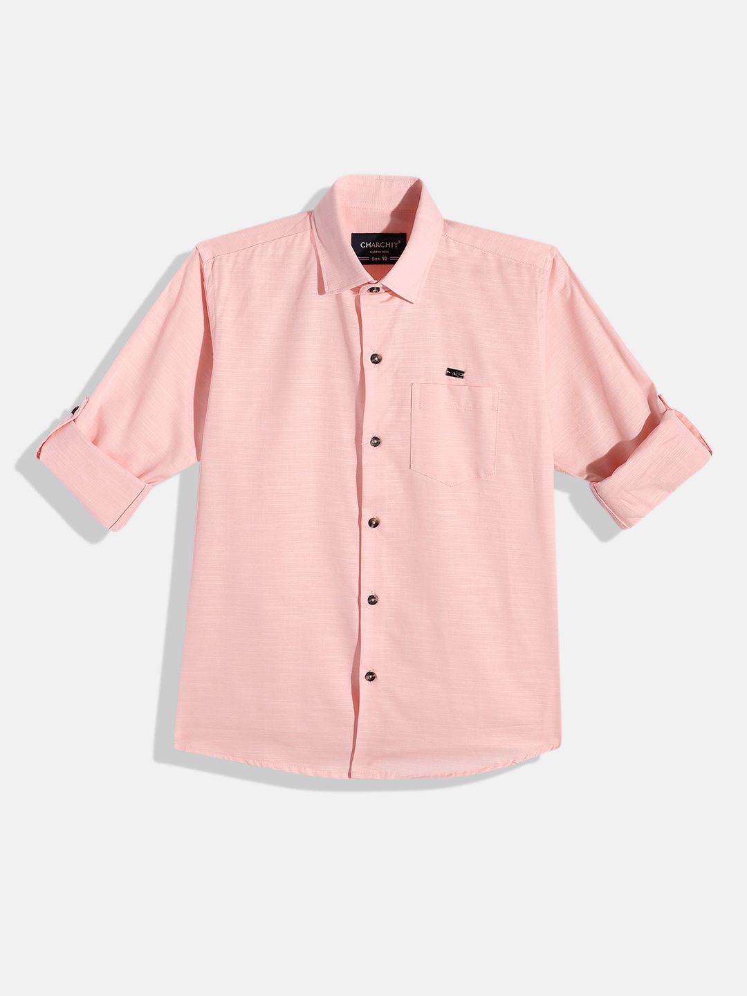 

CHARCHIT Boys Comfort Pure Cotton Casual Shirt, Pink