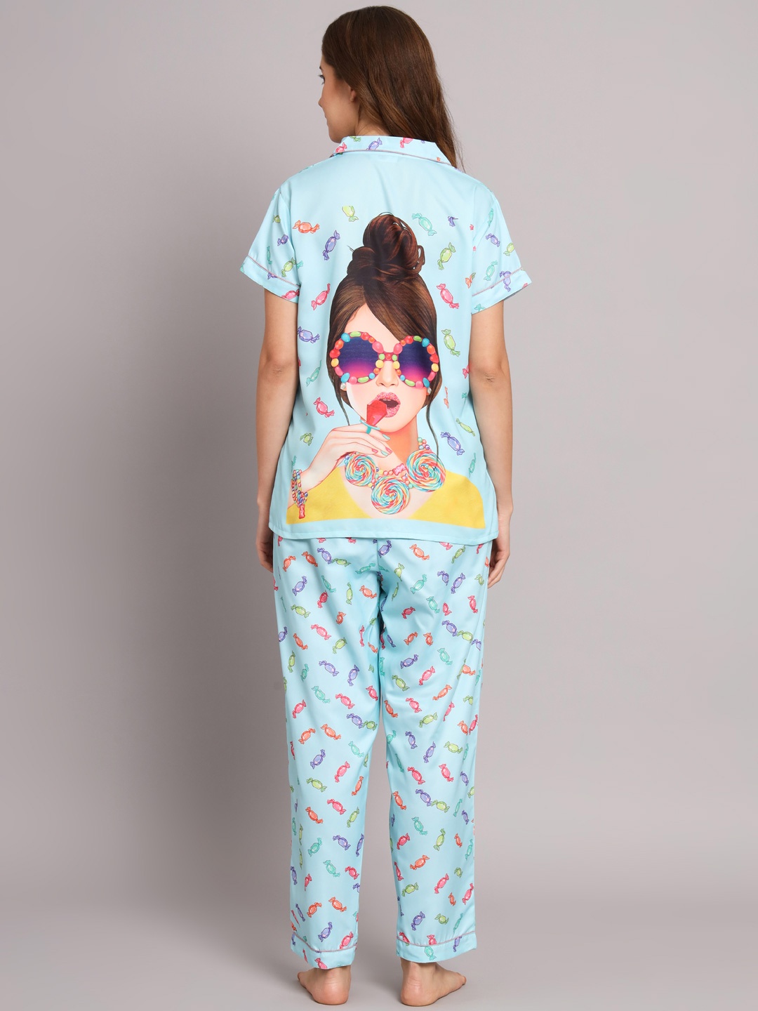 

Serenita Women Printed Night suit, Blue