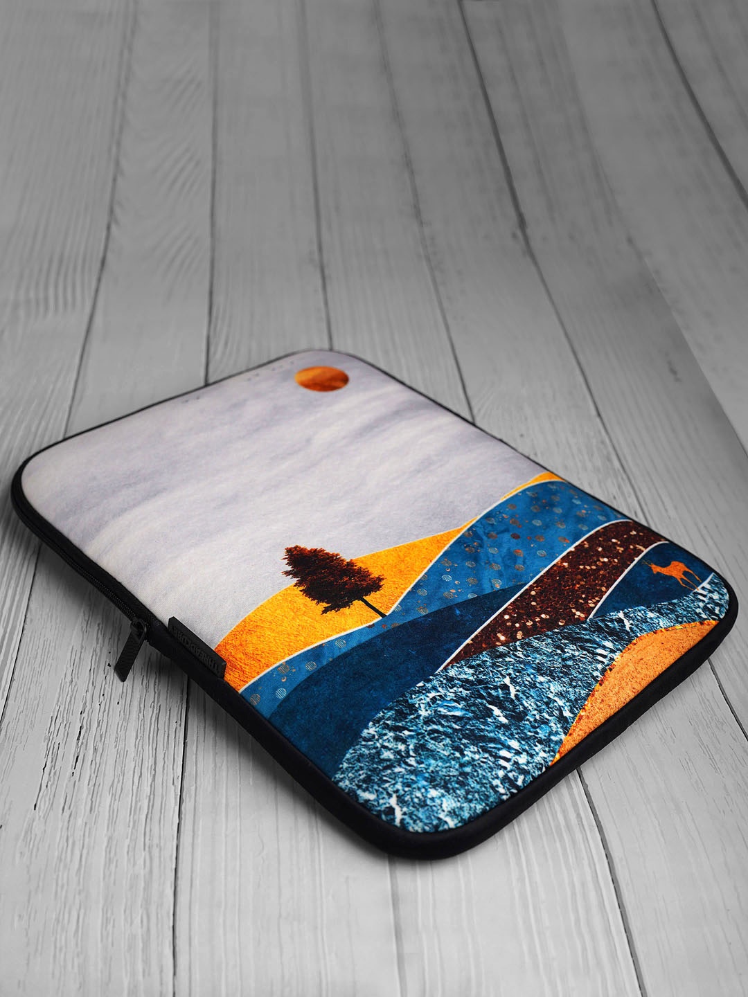 

THREADCURRY Unisex Printed Laptop Sleeve, Blue