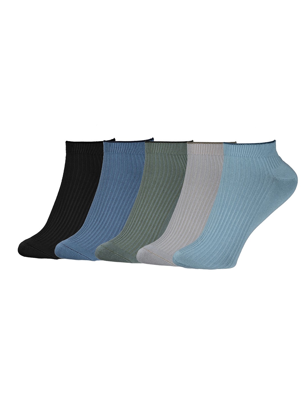 

ROYAL Pack Of 5 Ankle-Length Socks, Black
