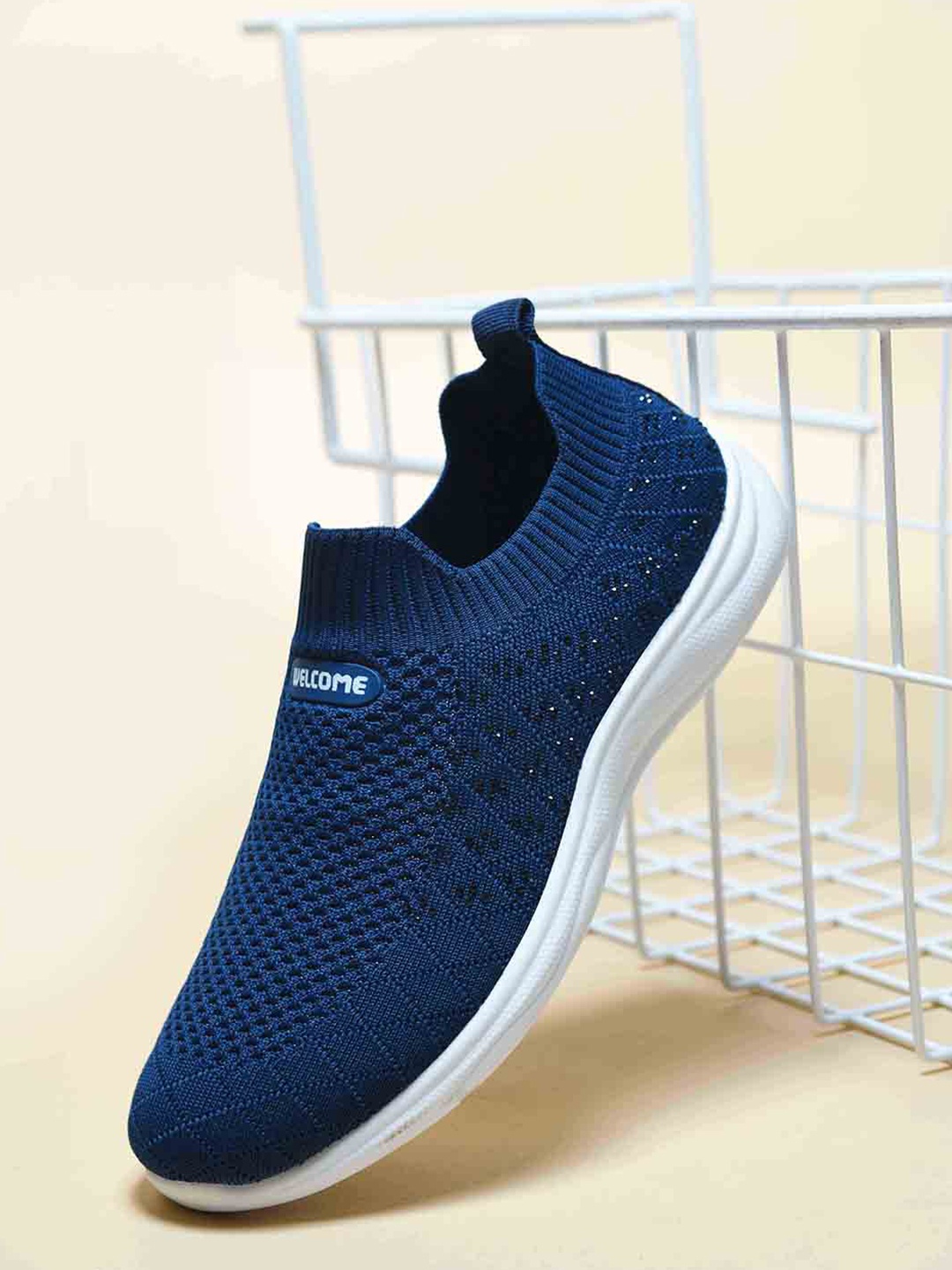 

WELCOME Women Slip-On Sneakers, Blue