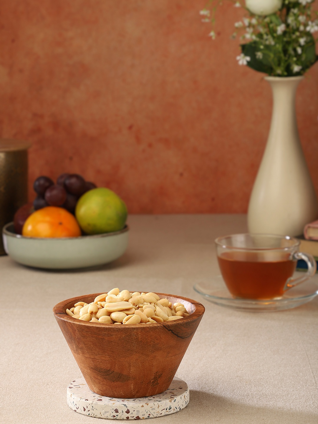 

ARIYA Brown Wooden Serving Bowl