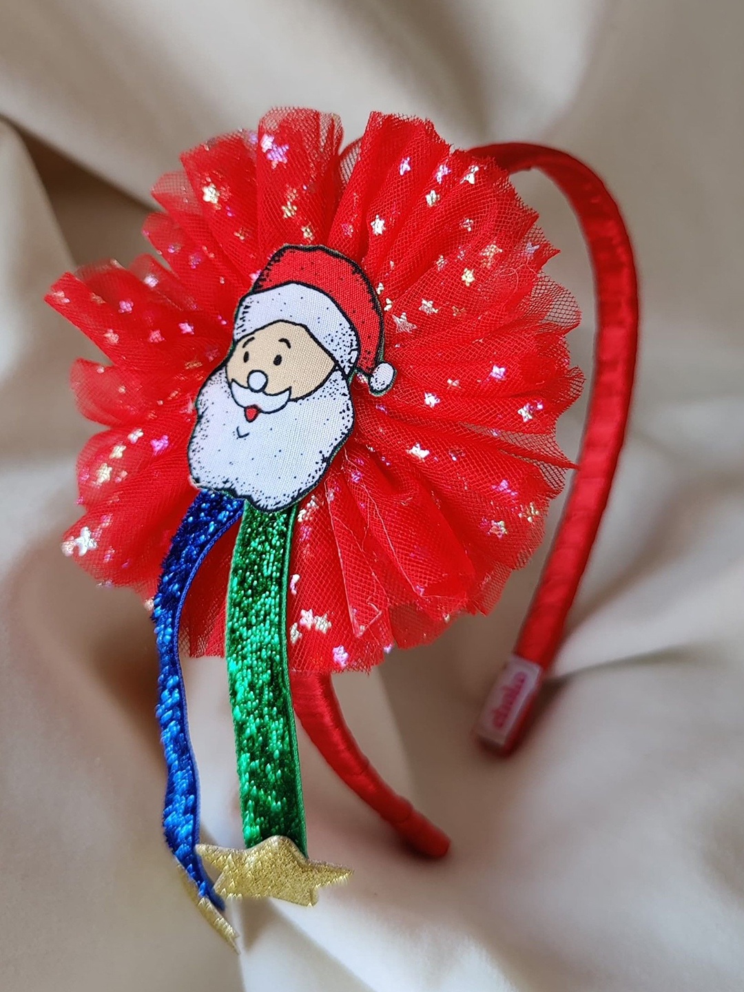

Choko Girls Christmas Santa Claus with Glitter Holiday Hairband, Red