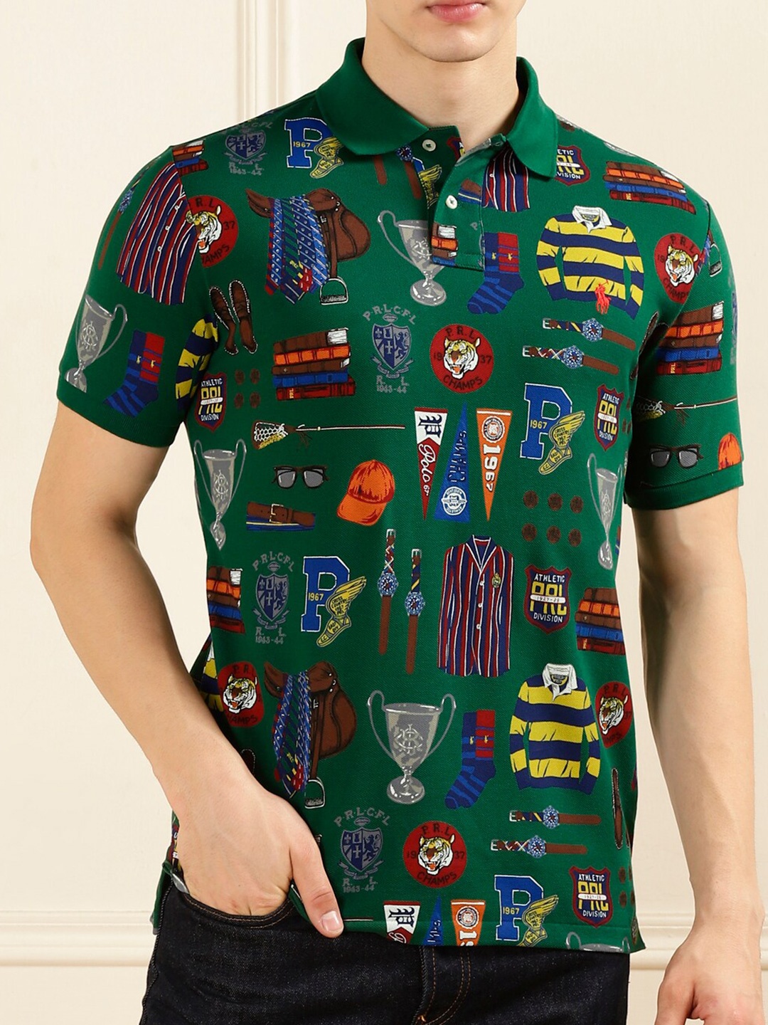 

Polo Ralph Lauren Printed Slim Fit Tshirt, Green