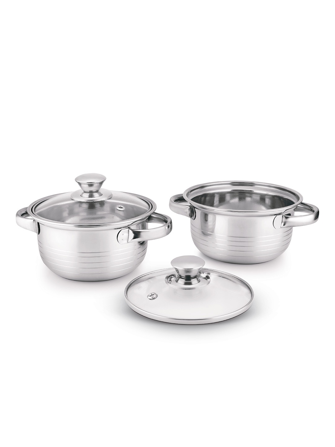 

Classic Essentials Marvel Pack of 2 Cook and Serve Casserole Set 1L, Steel