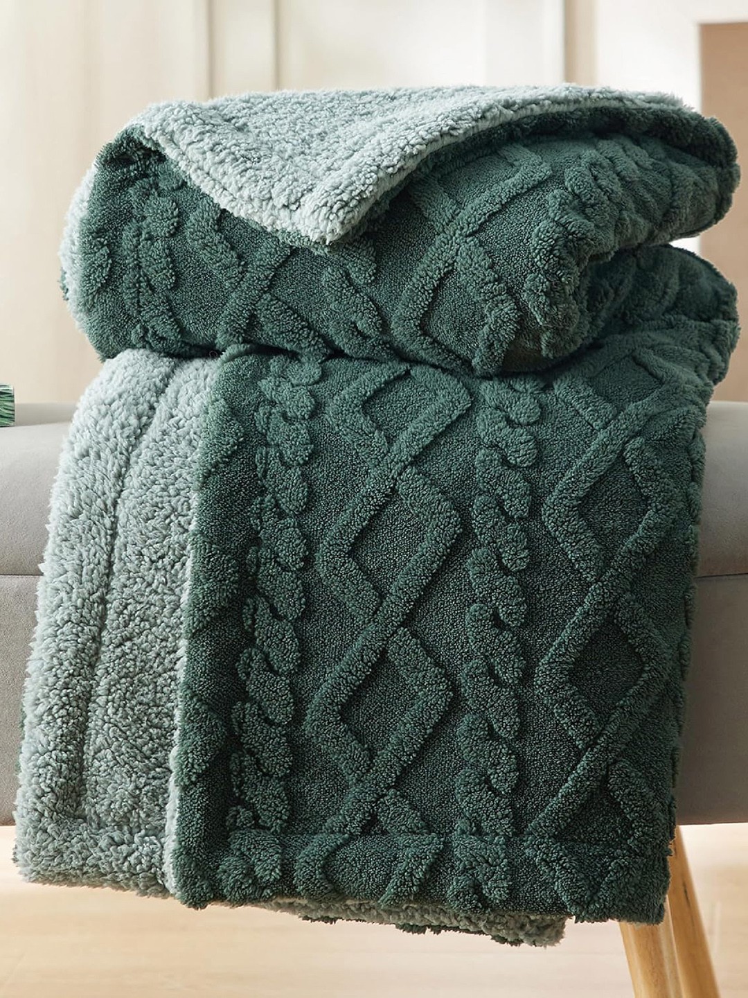 

bsb home Green Heavy Winter 500 GSM Single Bed Blanket
