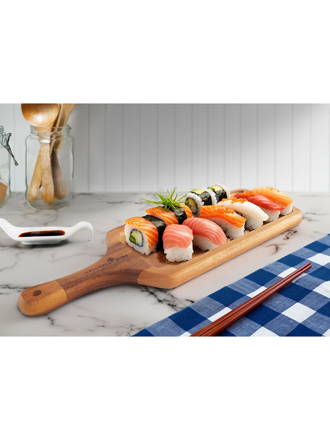 

NATURALLY YOURS Brown Wooden Food Platter