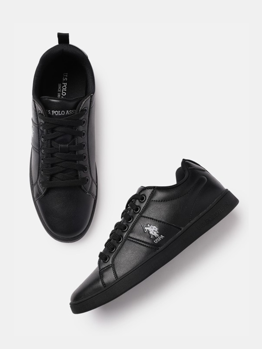 

U.S. Polo Assn. Men PU Sneakers, Black