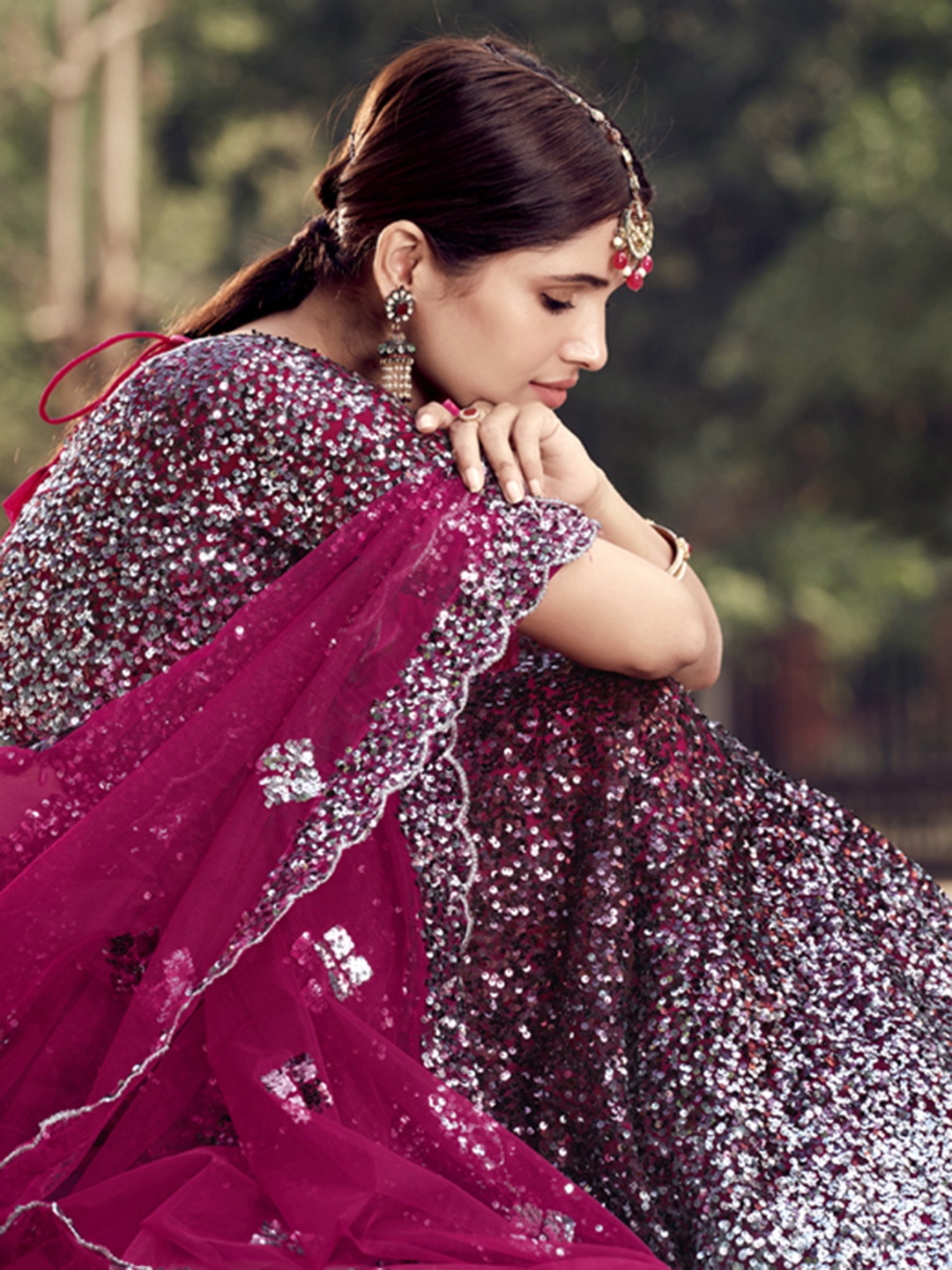 

Jaipur Kurti Embroidered Semi-Stitched Lehenga & Blouse With Dupatta, Maroon
