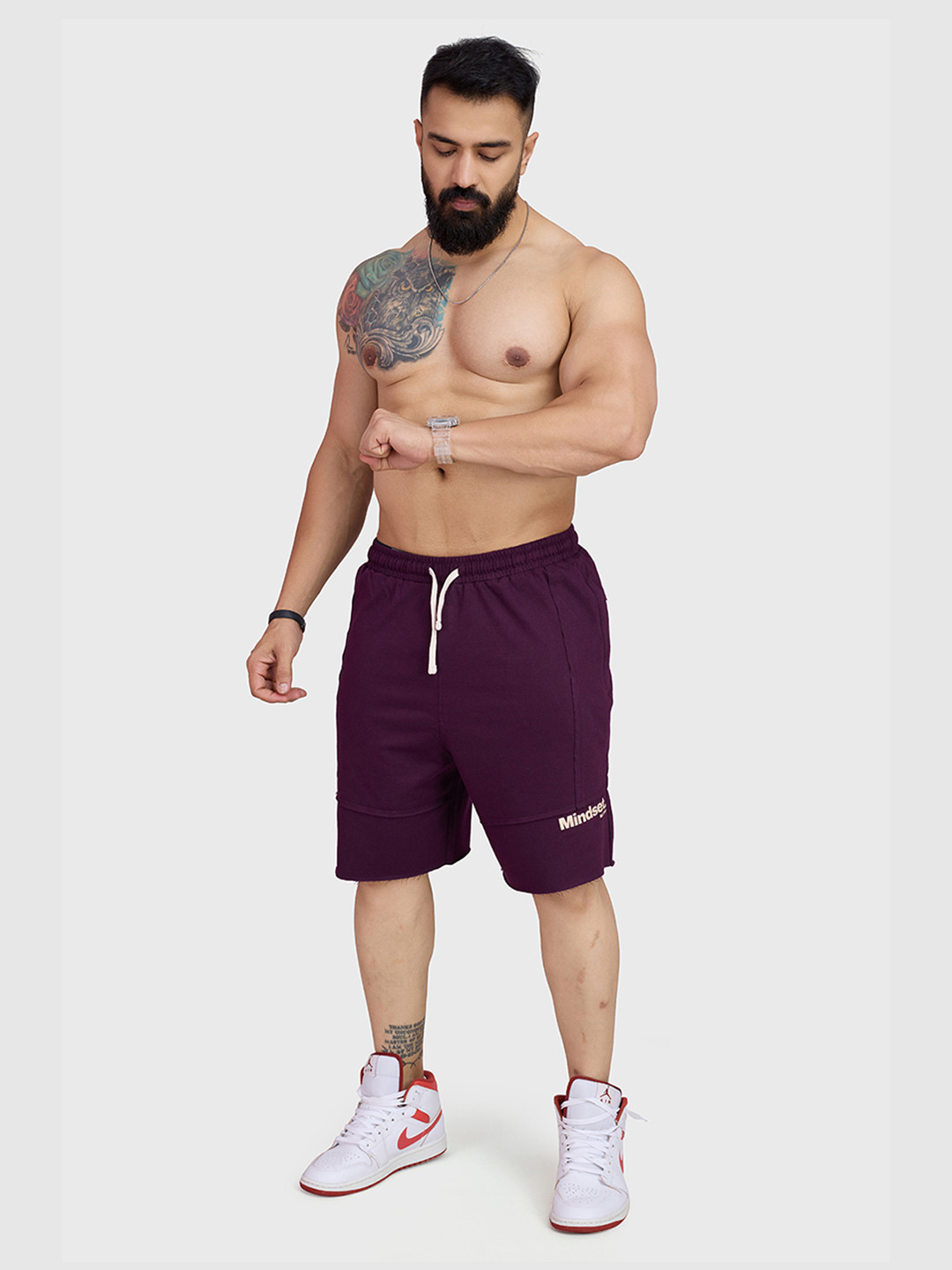 

FUAARK Men Loose Fit Low-Rise Rapid-Dry Training or Gym Sports Shorts, Purple