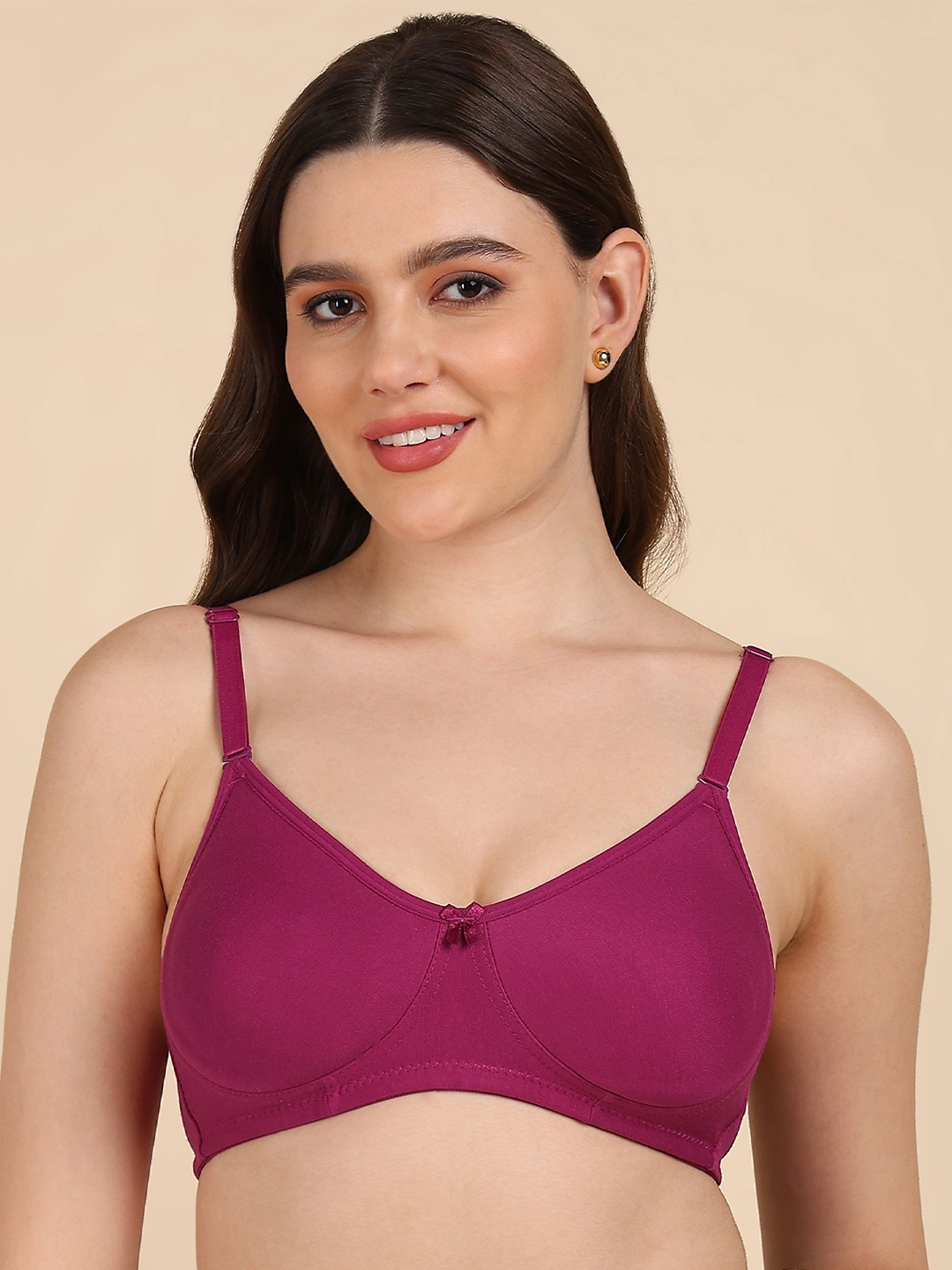 

DressBerry Full Coverage Side-Panel & Concealer T-shirt Bra, Magenta