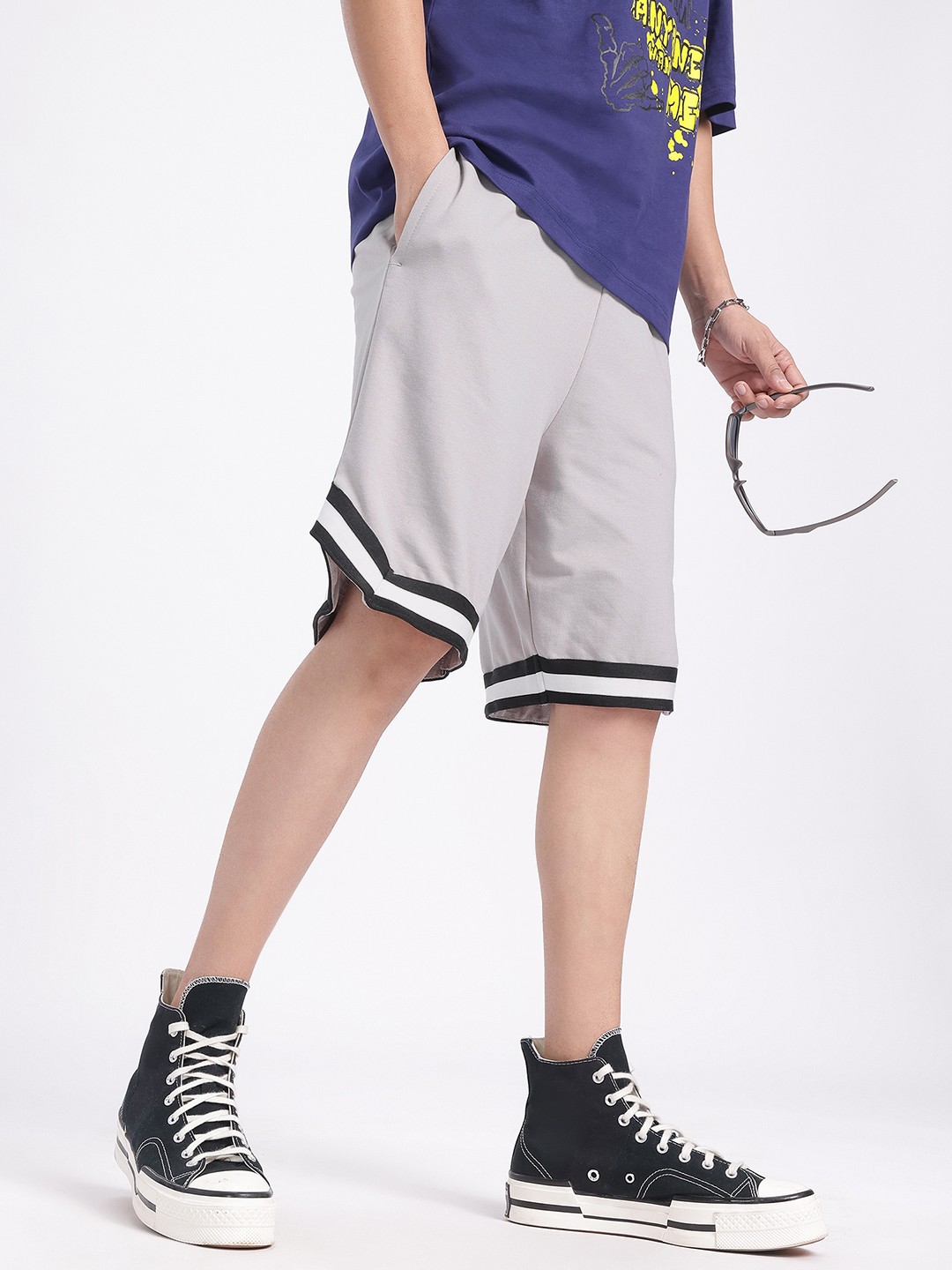 

glitchez Men Monochrome Curiosity Comfort Core Shorts, Grey