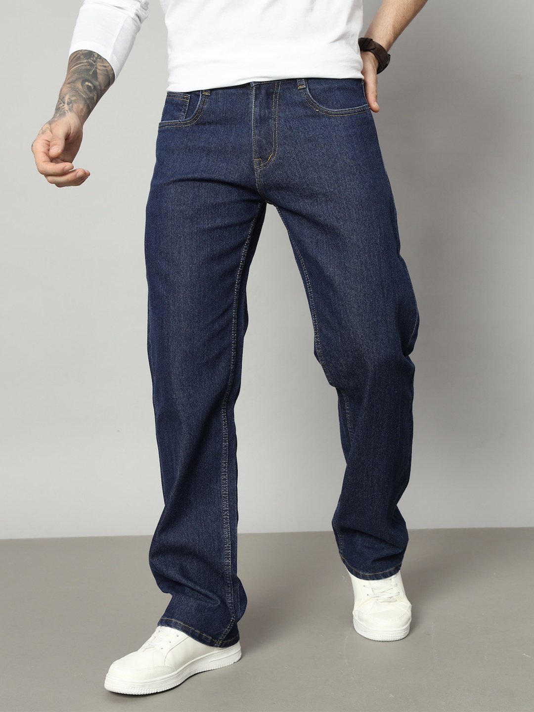 

DENIMLOOK Men Mid-Rise Relaxed Fit Jeans, Blue