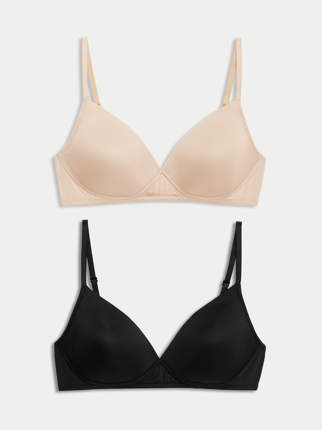 

Marks & Spencer Women Pack Of 2 Full Coverage Heavily Padded Bra, Beige