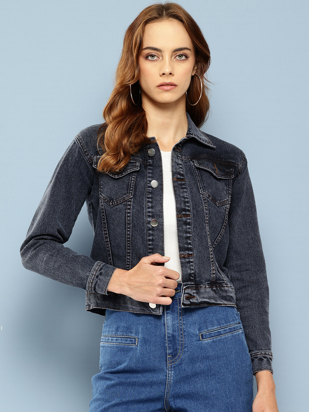 

Aarika Denim Jacket, Charcoal