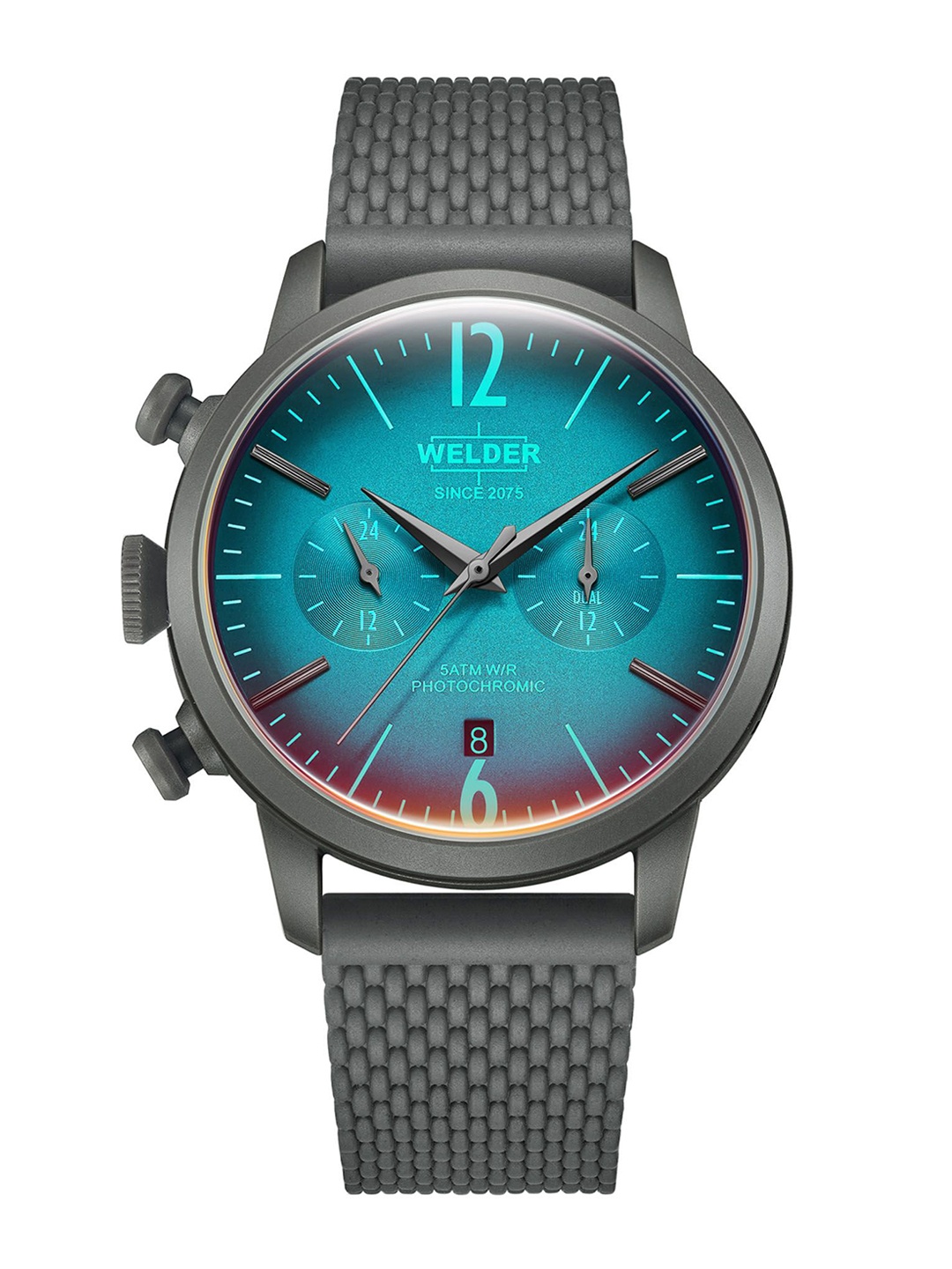 

WELDER Men Brass Dial & Straps Analogue Multi Function Watch WWRP508, Teal