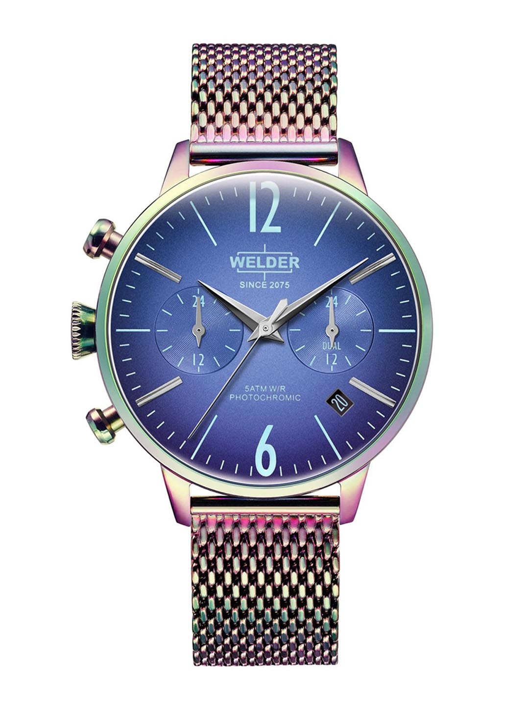 

WELDER Women Brass Dial & Stainless Steel Straps Analogue Multi Function Watch WWRC692, Blue