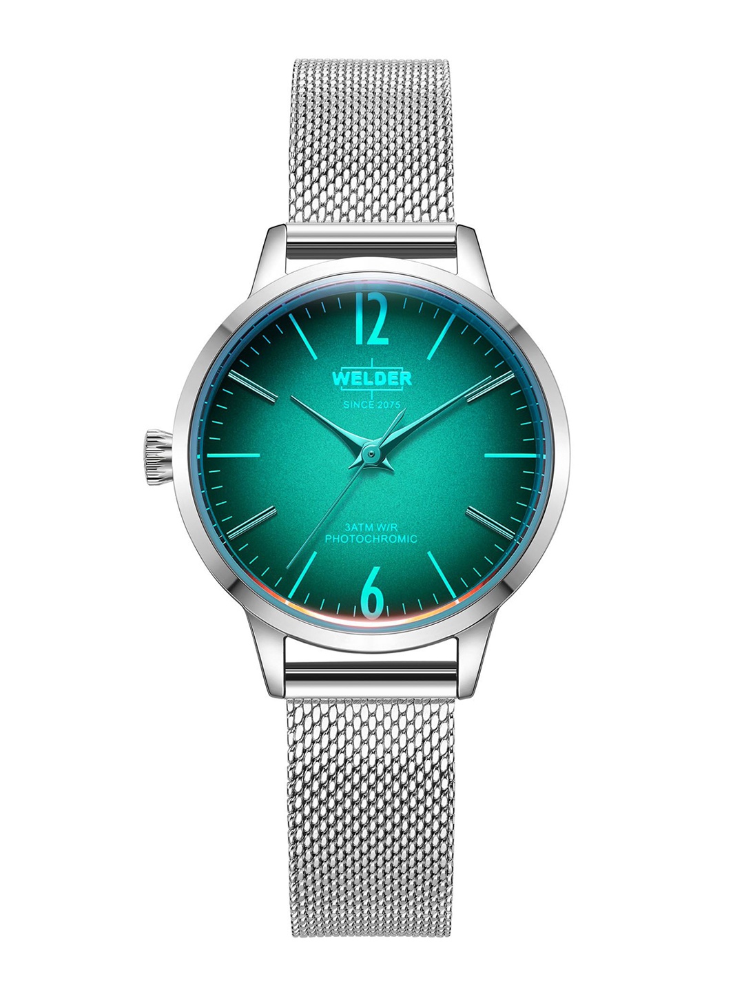 

WELDER Women Brass Dial & Stainless Steel Bracelet Style Straps Analogue Watch WRS203, Sea green
