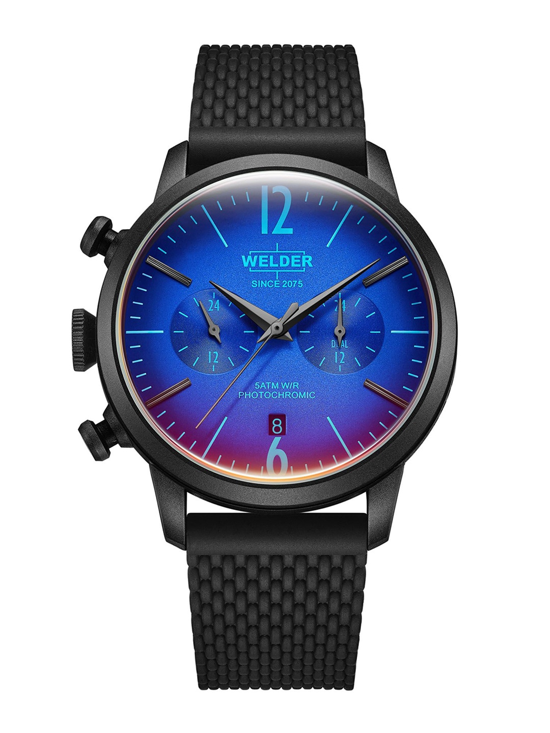 

WELDER Men Brass Dial & Leather Straps Analogue Multi Function Watch WWRP500