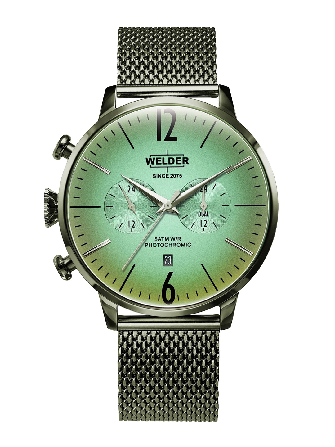 

WELDER Men Brass Dial & Stainless Steel Bracelet Style Straps Analogue Watch WWRC1011, Multi