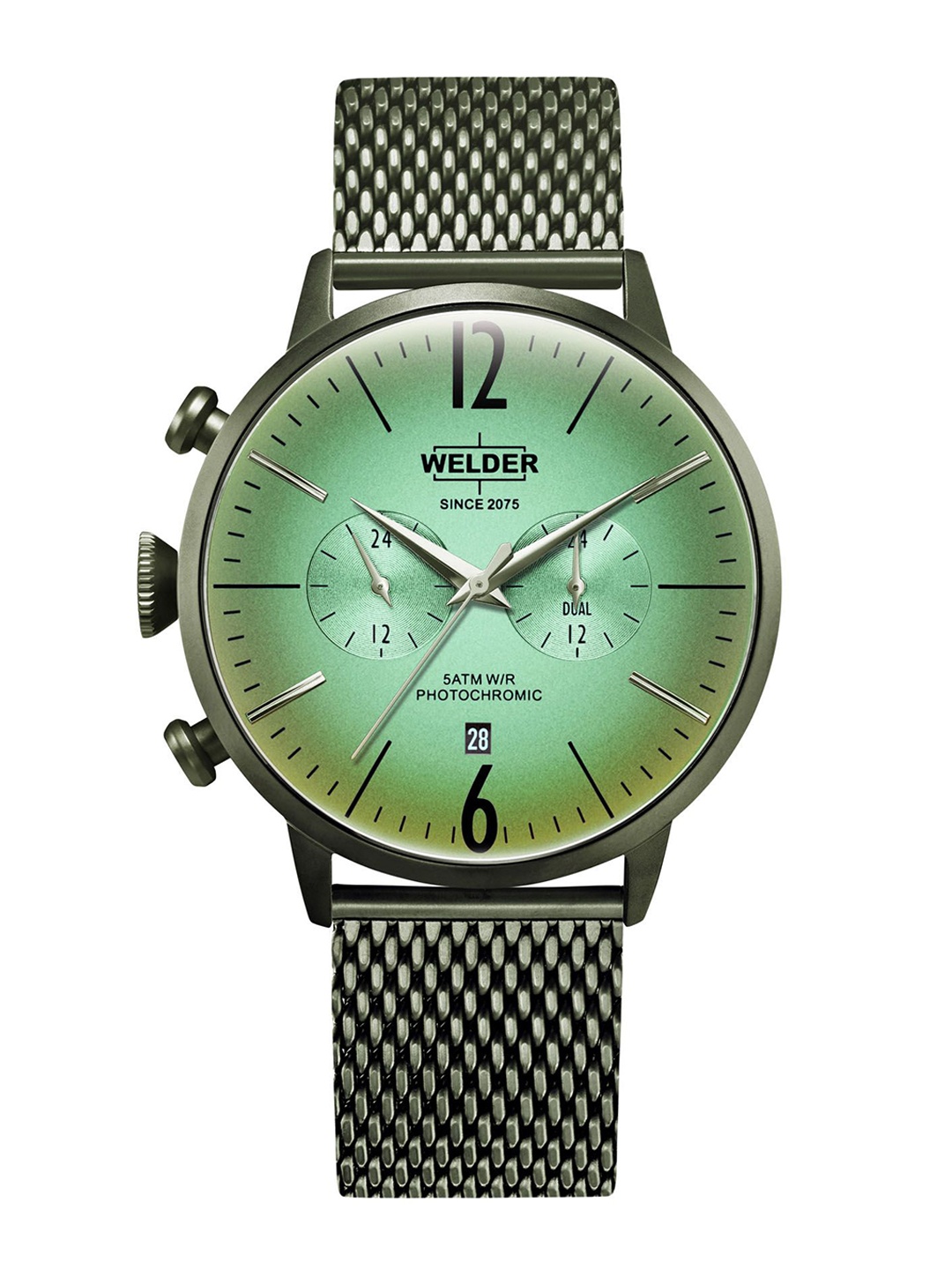 

WELDER Moody Men Brass Dial & Stainless Steel Bracelet Style Straps Analogue Watch WWRC419, Green