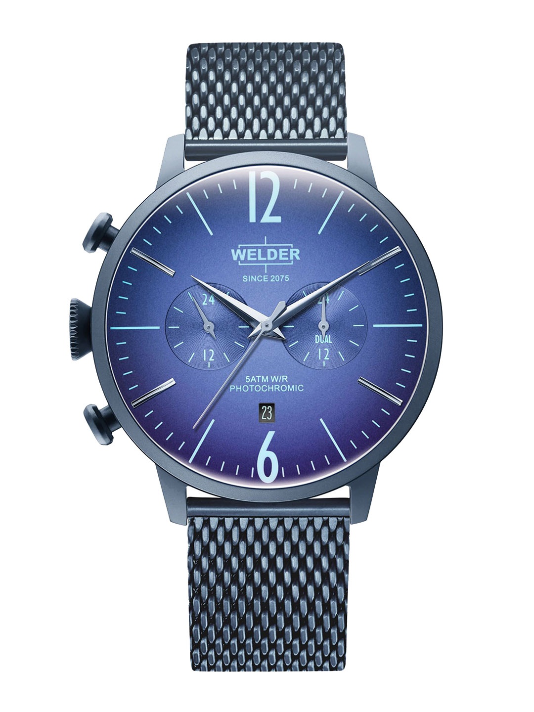 

WELDER Men Brass Dial & Stainless Steel Analogue Multi Function Watch WWRC1035, Blue