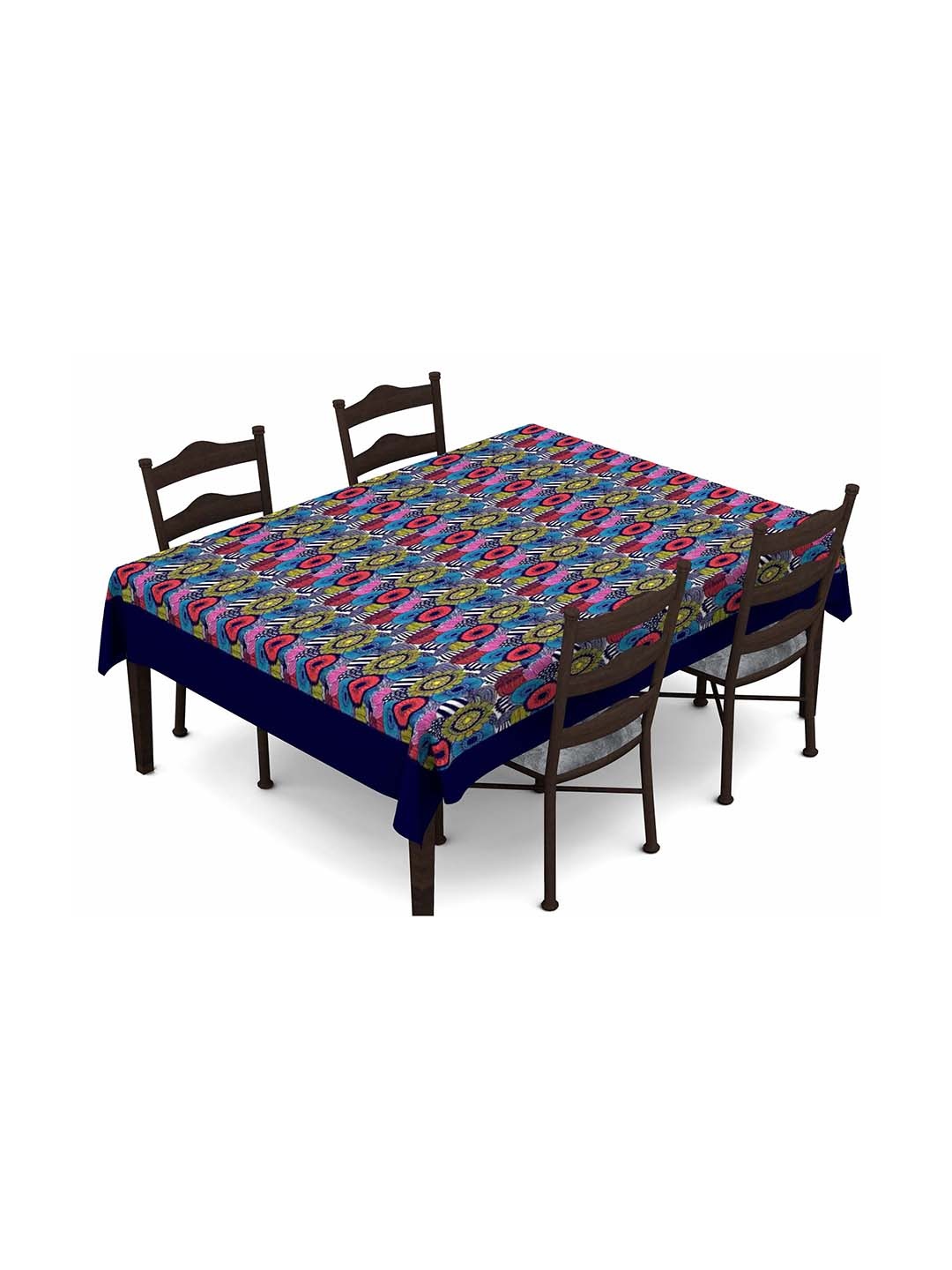 

Lushomes Blue Floral 6-Seater Table Cover