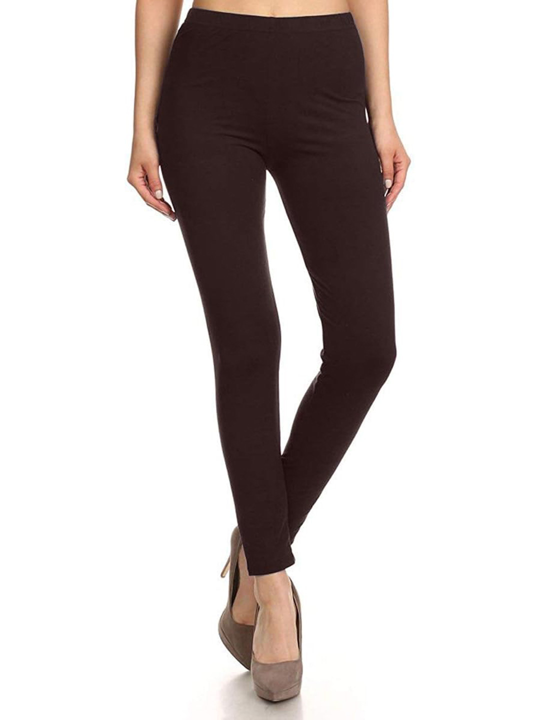

Jaanvi Women Ankle-Length Leggings, Brown