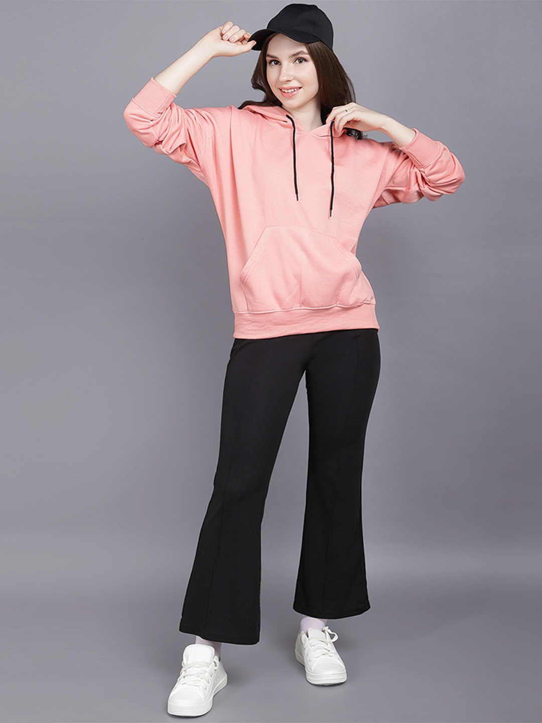 

Wear Your Opinion Women Hooded Pullover Sweatshirt, Pink