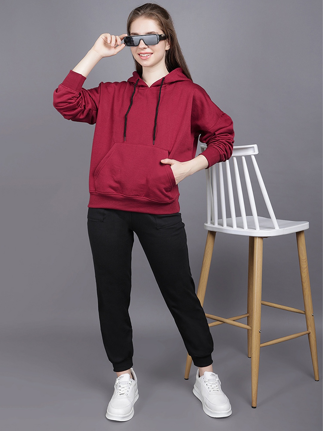 

Wear Your Opinion Women Hooded Sweatshirt, Maroon