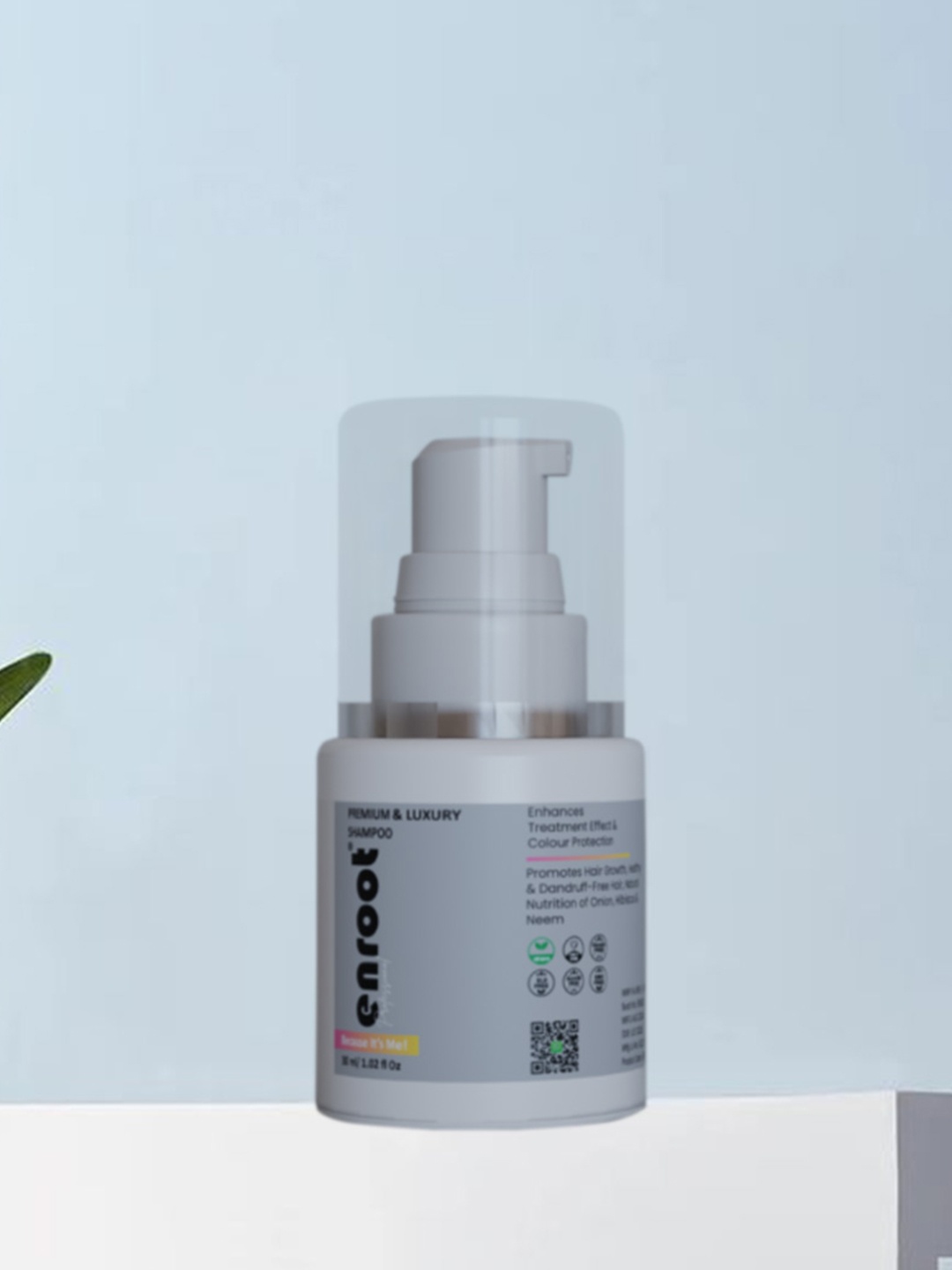 

Enroot Premium & Luxury Shampoo With Neem - 30 ml, Grey