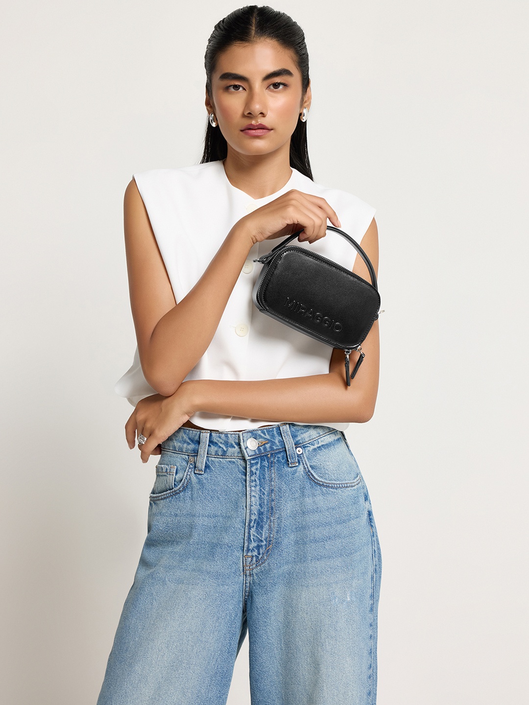 

MIRAGGIO Black PU Mabel Crossbody Bag