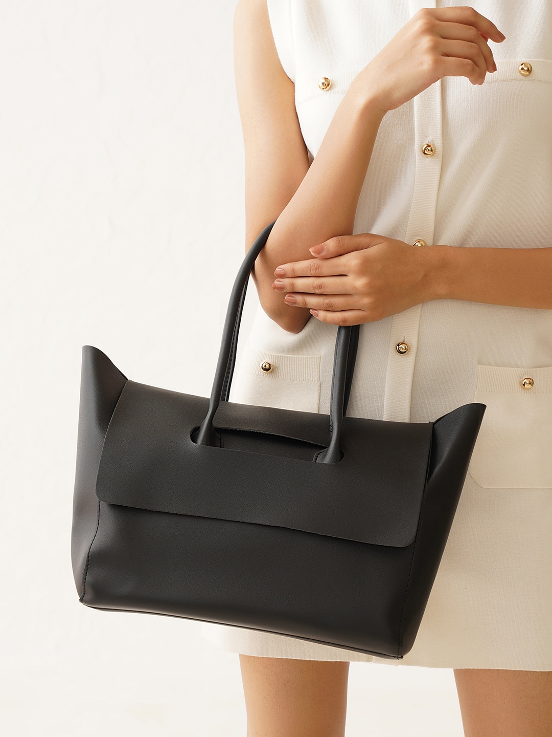 CARRY CITY Oversized Structured Tote Bag, Brown