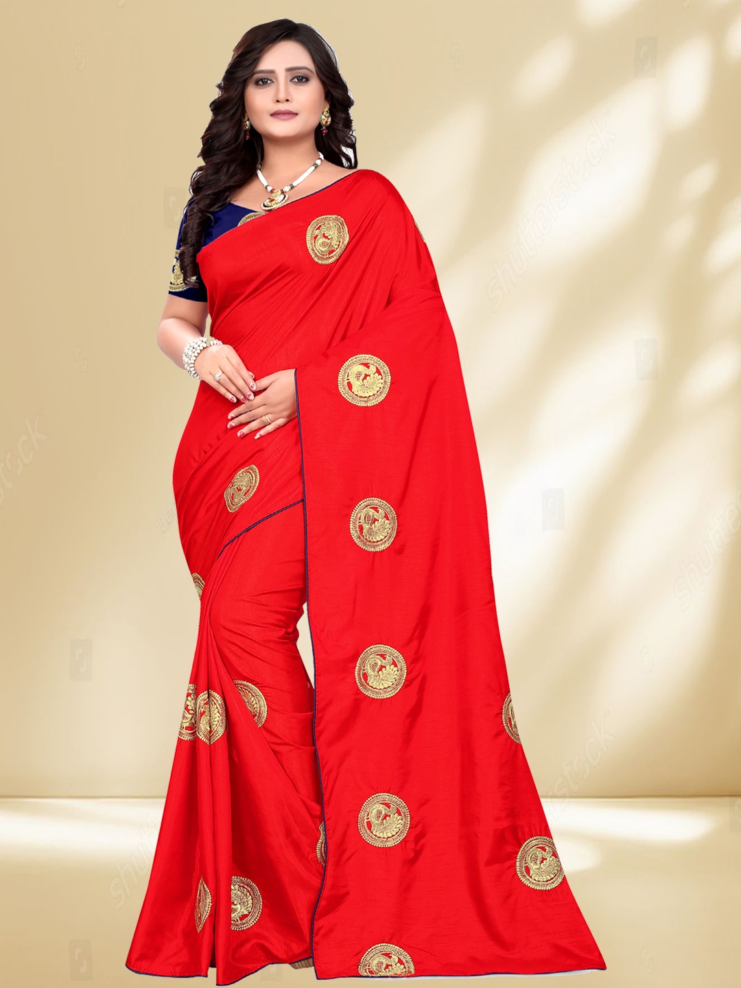 

DIVASTRI Ethnic Motifs Saree, Red
