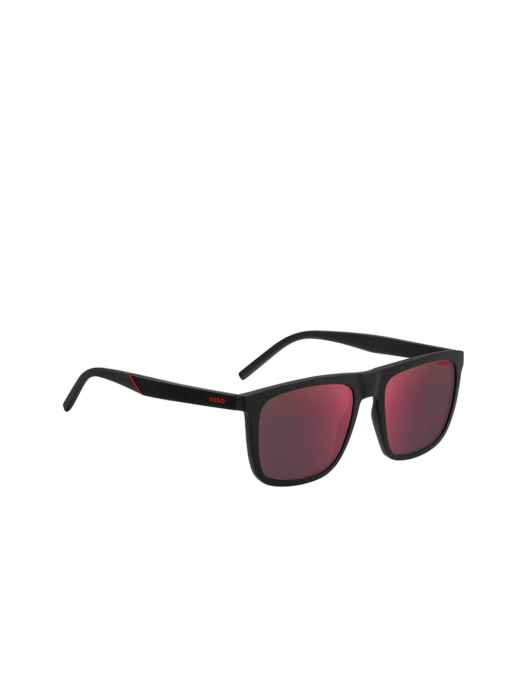 

HUGO Men Rectangle Sunglasses with UV Protected Lens 20707780755AO, Red