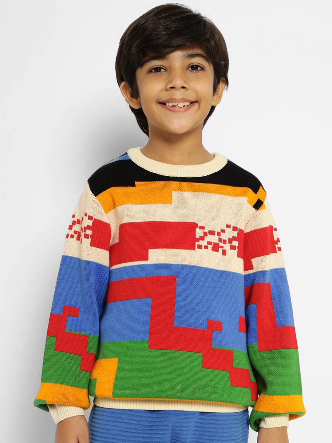 

Somersault Kids Printed Pullover, Blue