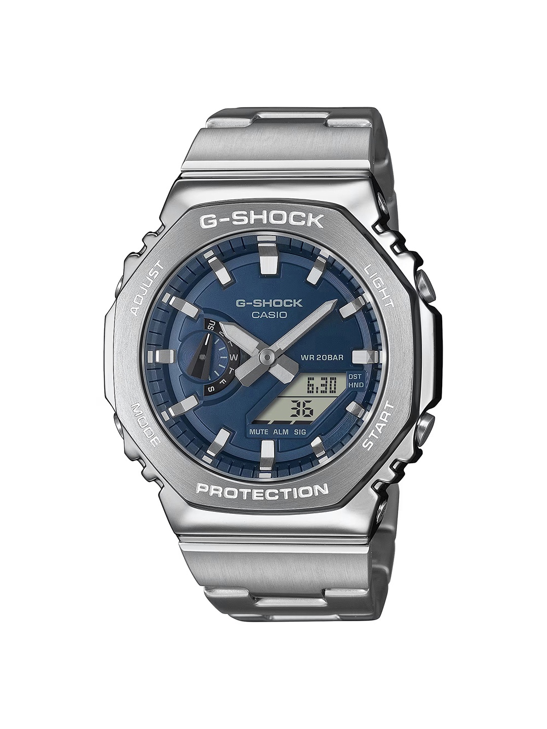 

CASIO Men Dial & Stainless Steel Cuff Straps Analogue and Digital Chronograph Watch G1614, Blue