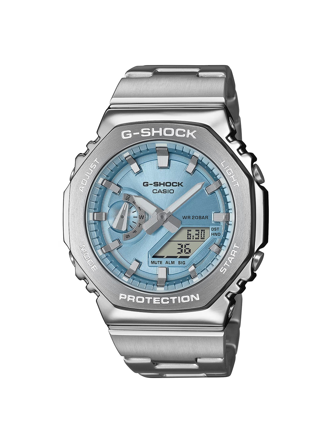 

CASIO Men Round Dial Analogue and Digital Chronograph Watch G1613, Blue
