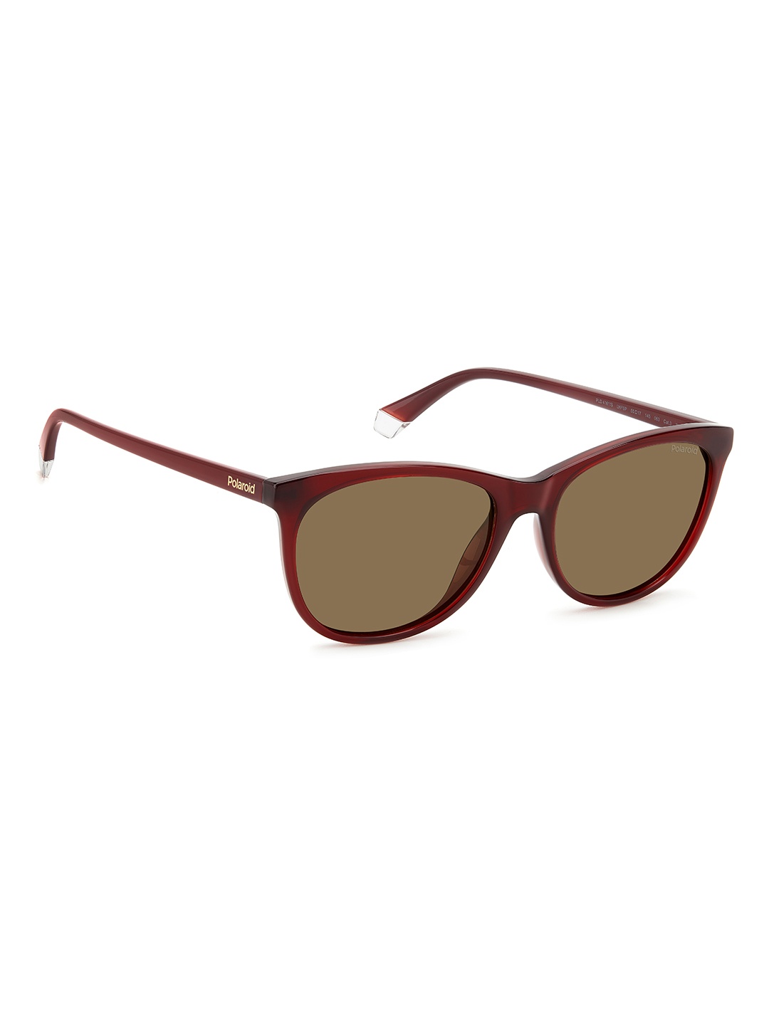 

Polaroid Women Round Sunglasses with UV Protected Lens 206729LHF55SP, Brown